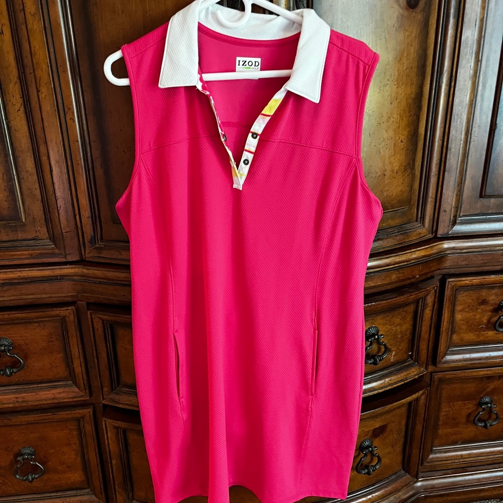 Izod Golf Pink Polo Sleeveless Dress